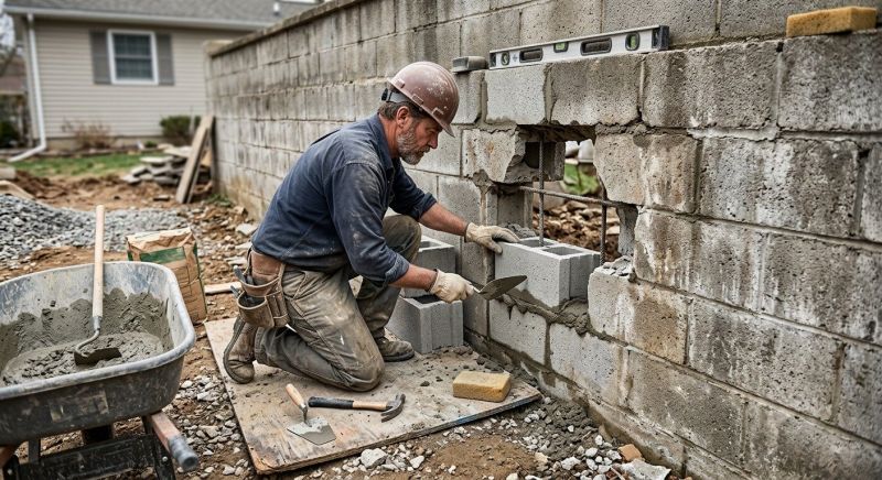 Block Wall Repair in Elizabethtown, KY