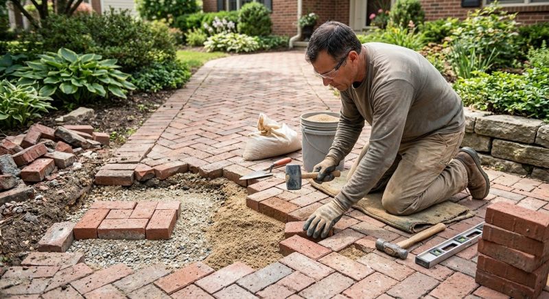 Brick Pathway Repair in Elizabethtown, KY