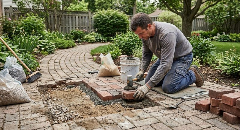 Brick Pathway Repair in Elizabethtown, KY