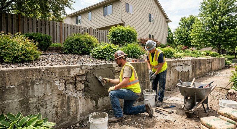 Brick Retaining Wall Repair in Elizabethtown, KY