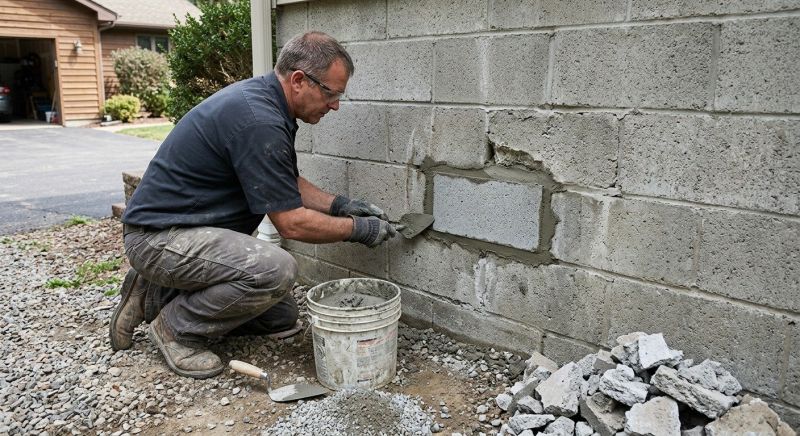Cinder Block Wall Repair in Elizabethtown, KY
