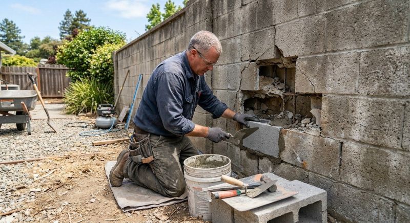 Stone Wall Repair in Brandenburg, KY