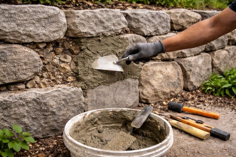 Stone Wall Repair in Bullitt County, KY